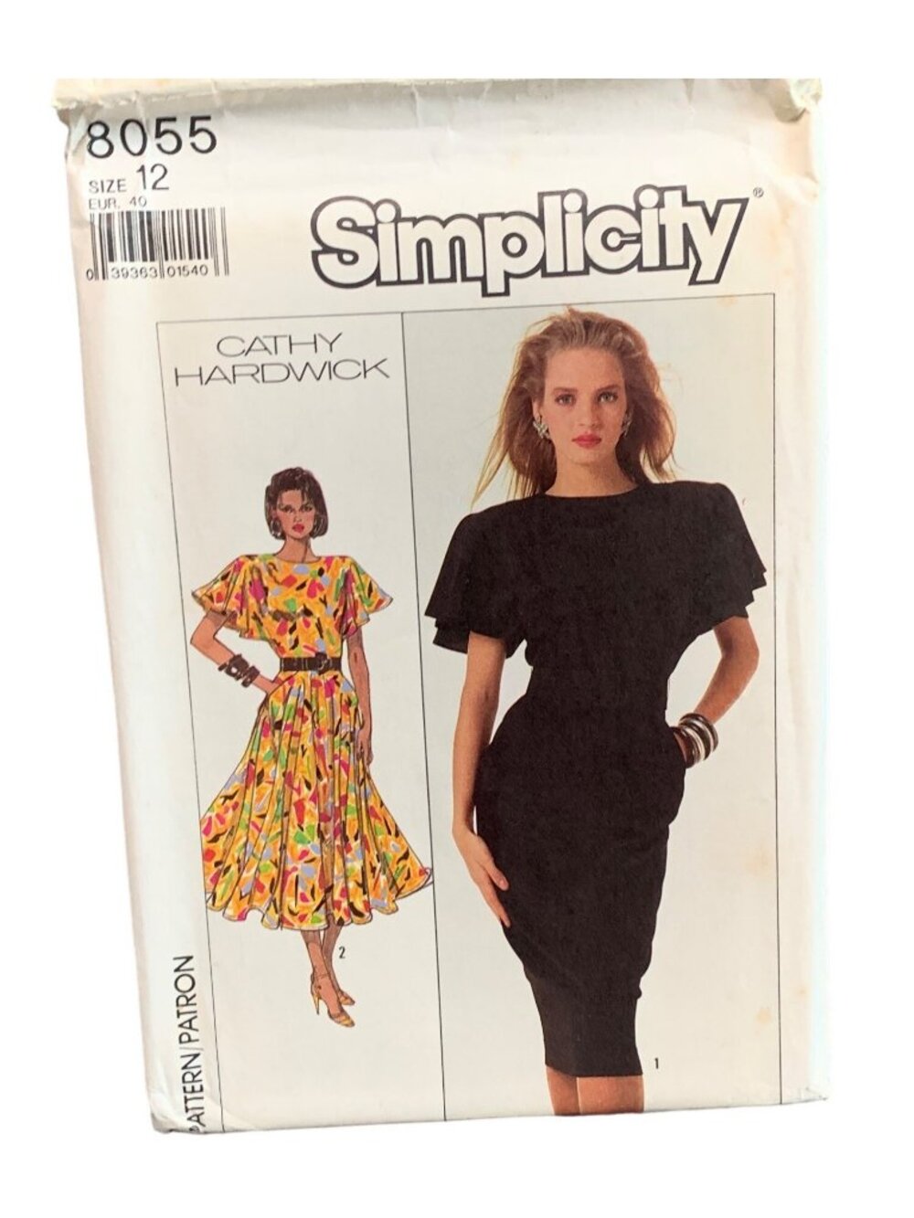 Vintage Simplicity 8055 Dress Pattern By Cathy Hardwick Size 12 Uncut